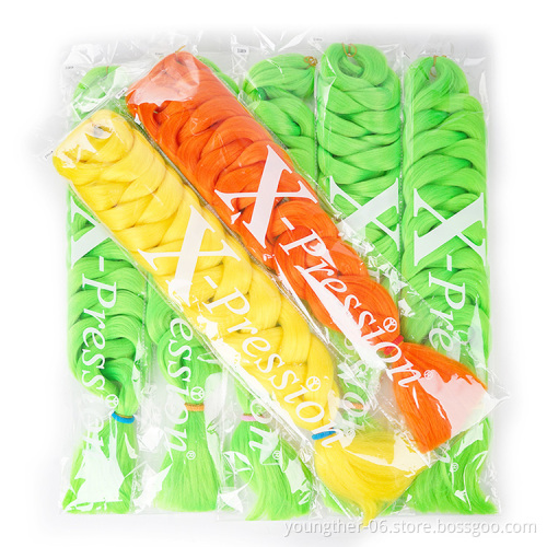 82 Inch 165g Braiding Hair Xpression Jumbo Ombre Stretched Synthetic Hair Extensions Synthetic For Women Braiding Hair